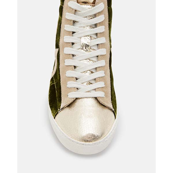 Allsaints Australia Womens Tundy Bolt High Top Leather Sneakers Green AU23-596